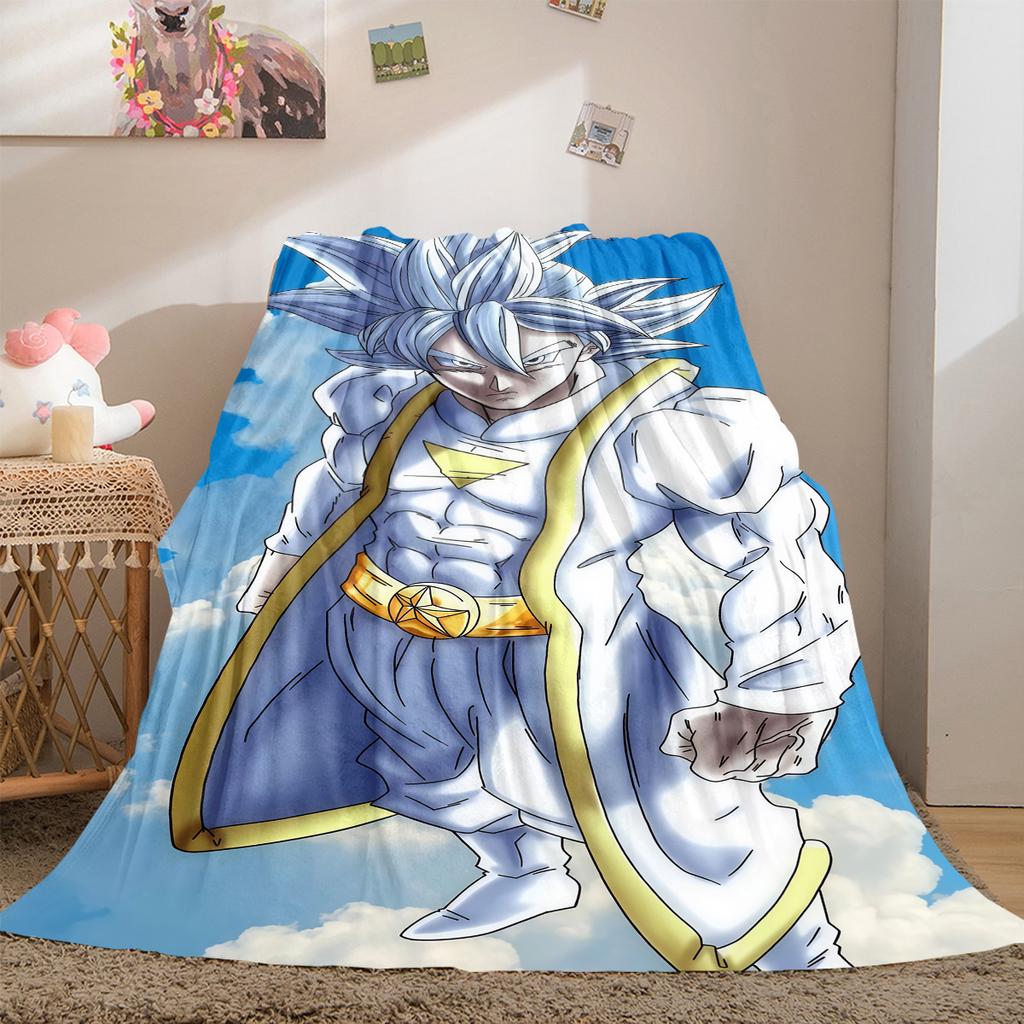 1PC Vegito Print Flannel Blanket, High Quality All Seasons, Home Decor, Warmth and Comfort, Perfect for Christmas Gifts