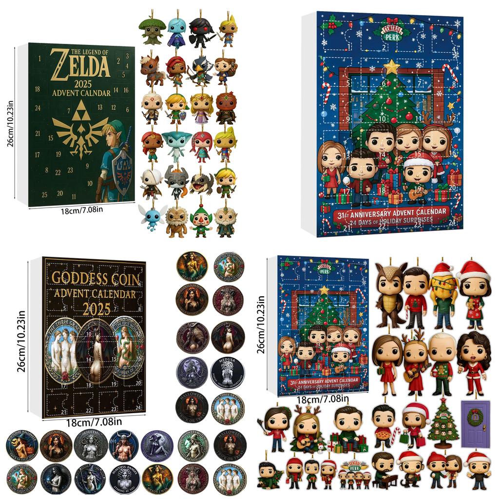 Stray Kids Weihnachts-Adventskalender mit 24 Acryl-Dekorationen zum Verschenken in der Weihnachtszeit