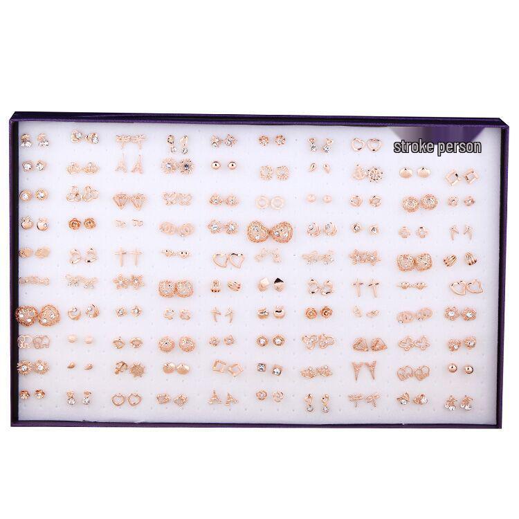 

Разноцветные серьги-гвоздики в корейском стиле в ассортименте - 100 пар