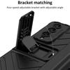 Magnetic Folding Armor Slide Pen Case For Samsung Galaxy Z Fold 4 5g With Adjustable Bracket Anti -Drop Full Protection Cover