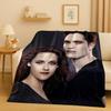 3D Twilight Saga Bella Edward Vampire Movie Flannel Blanket,Ultra Soft Warm Plush Throw for Home Bedroom Bed Sofa Cover Camping