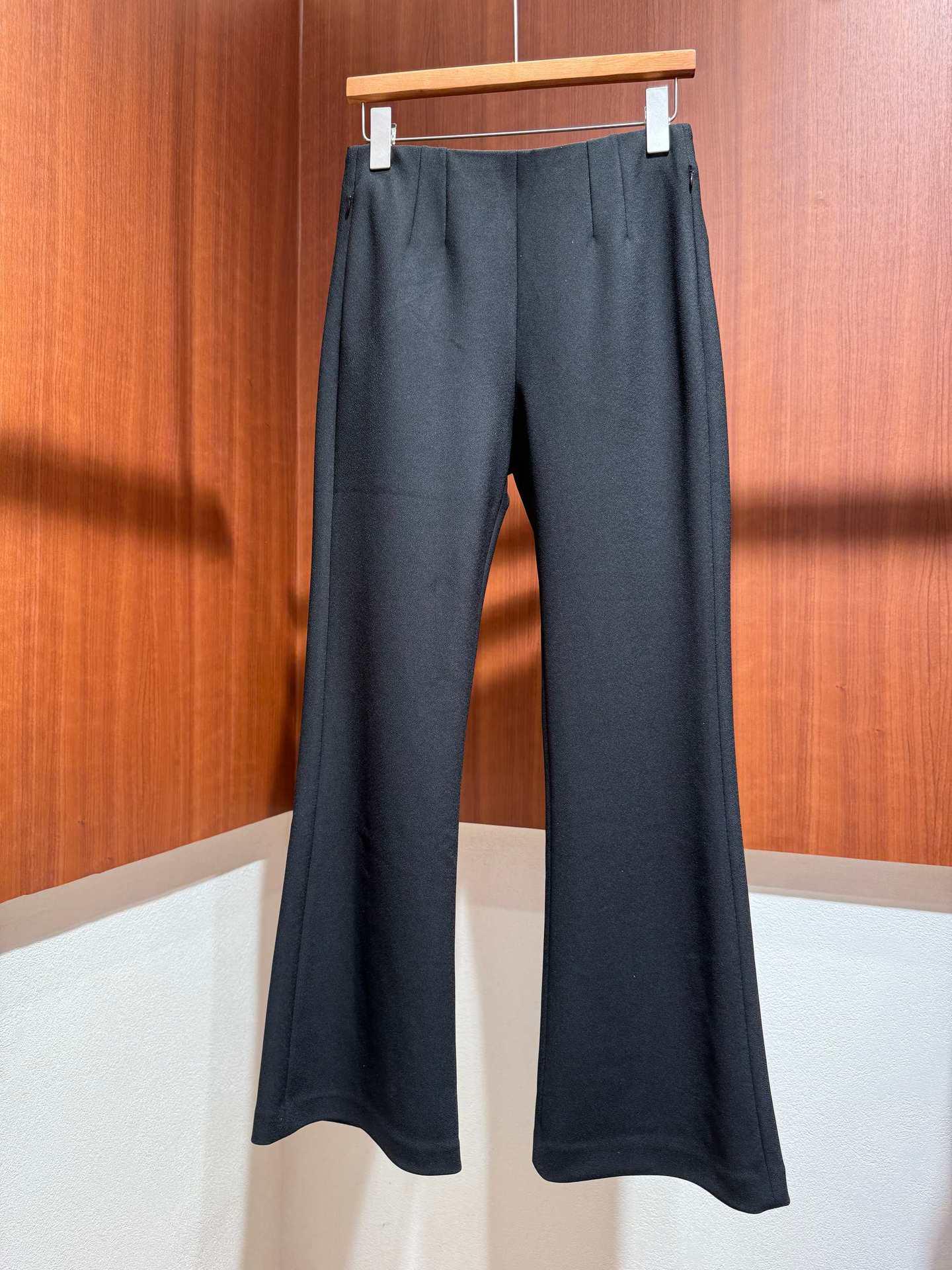 Spring 2026 High-Waisted Slimming Flare Pants with Elastic Waist - Elegant Casual Style Large