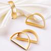 Eco-friendly Alloy Half-circle Napkin Ring Gold Color 200PCS