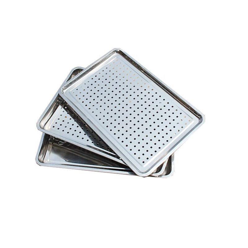 304 Stainless Steel Perforated Rectangular Steaming Tray