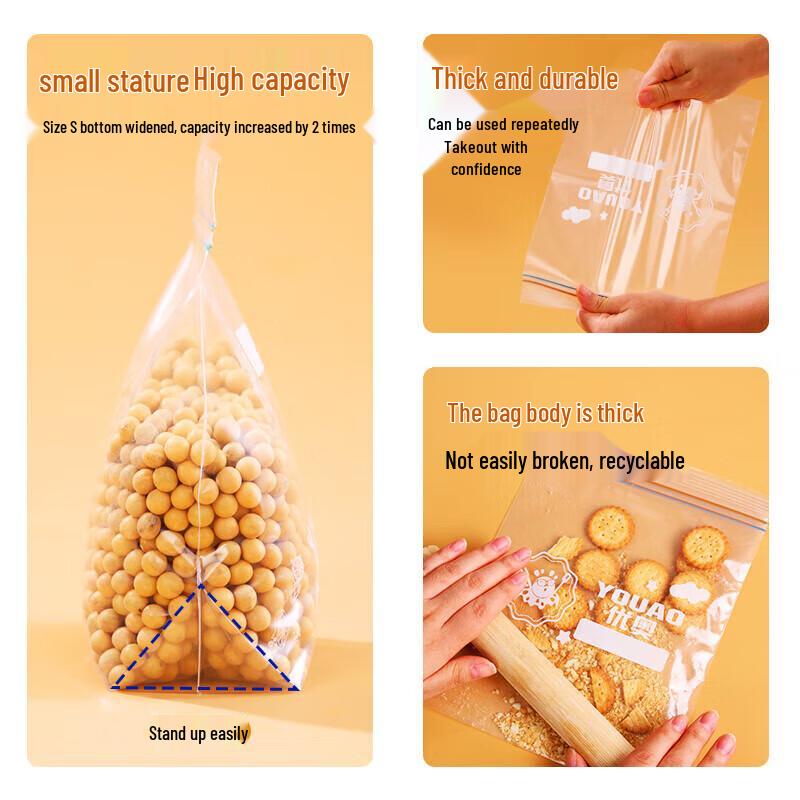 YOUAO Double-Lock Seal Storage Bags