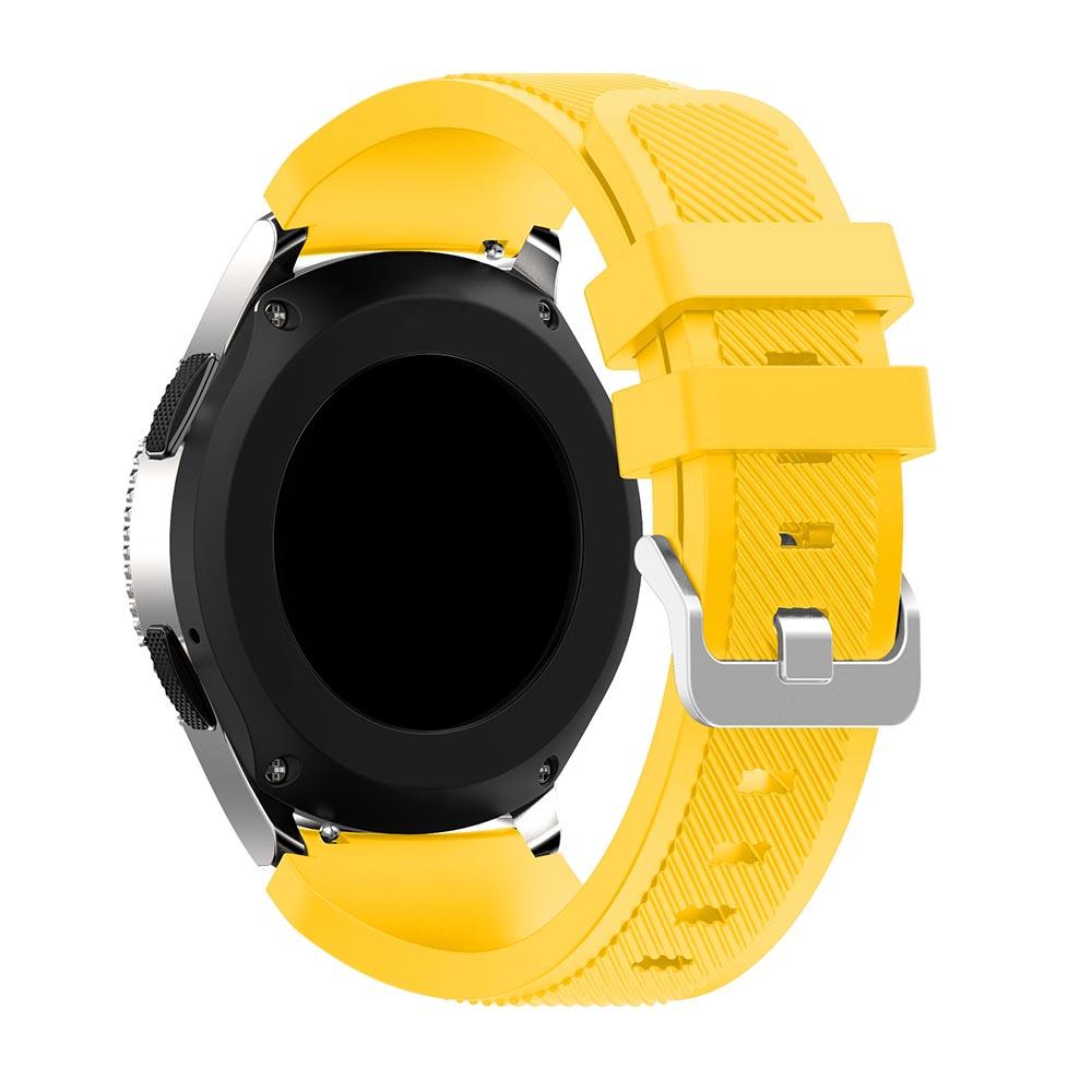 Twill Texture Silicone Watch Strap Adjustable Wrist Band Replacement for Samsung Galaxy Watch 46mm