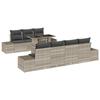 VidaXL Ensemble de canapé de jardin 8 pièces avec coussins gris clair en rotin synthétique 3357865