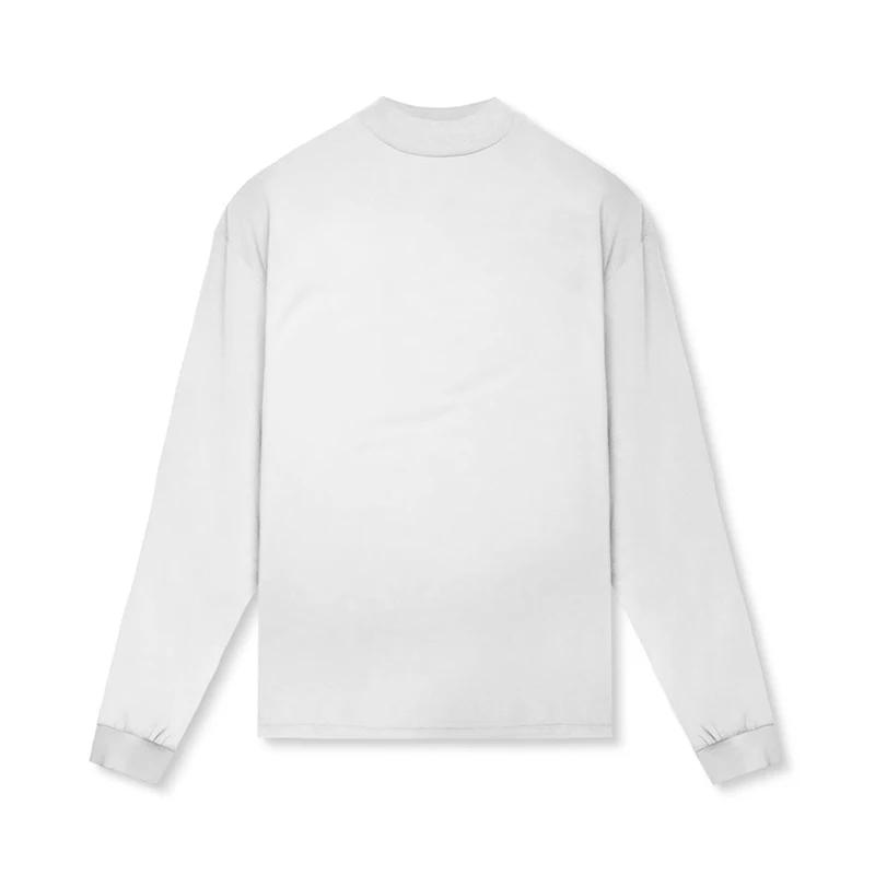 

Muscleguys Turtleneck Fitness Wear Men s Autumn and Winter Elastic Sports Loose Clothing Running Quick-drying Black Long-sleeved T-shirt XXL