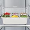 Countertop Food Display Container 2 Pans with 3 Ice Packs Cold Food Serving Tray Condiment Dispenser
