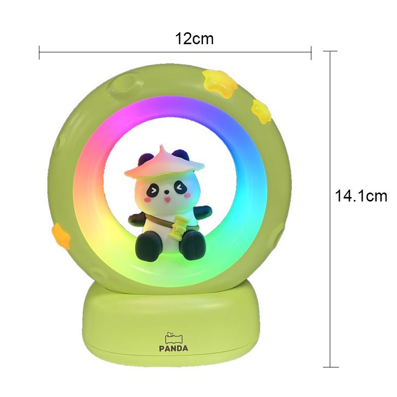 LED Panda Astronaut Bedside Sleeping Night Light USB Charging Children Eye Protection Lamp Lighting