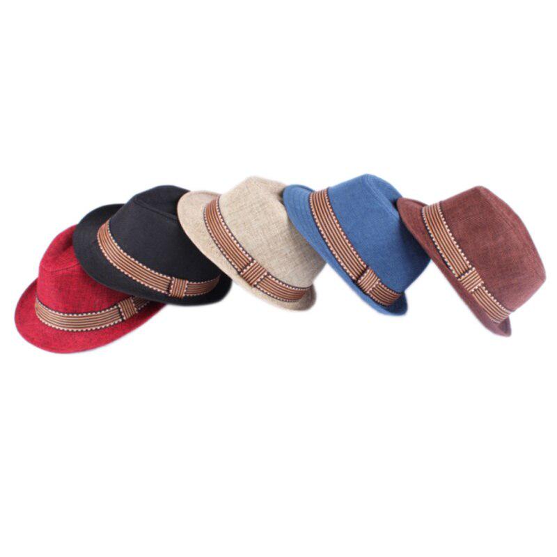 Autumn Boys Girls Children Solid Sun Hats Caps Toddler British Jazz Style Fedoras Headwear