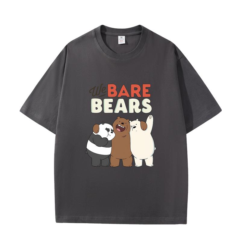 D06-71 MINISO 2026 Summer High-quality Printed Pure Cotton Shoulder Style Men's and Women's Round Neck Short Sleeved Couple T-shirt