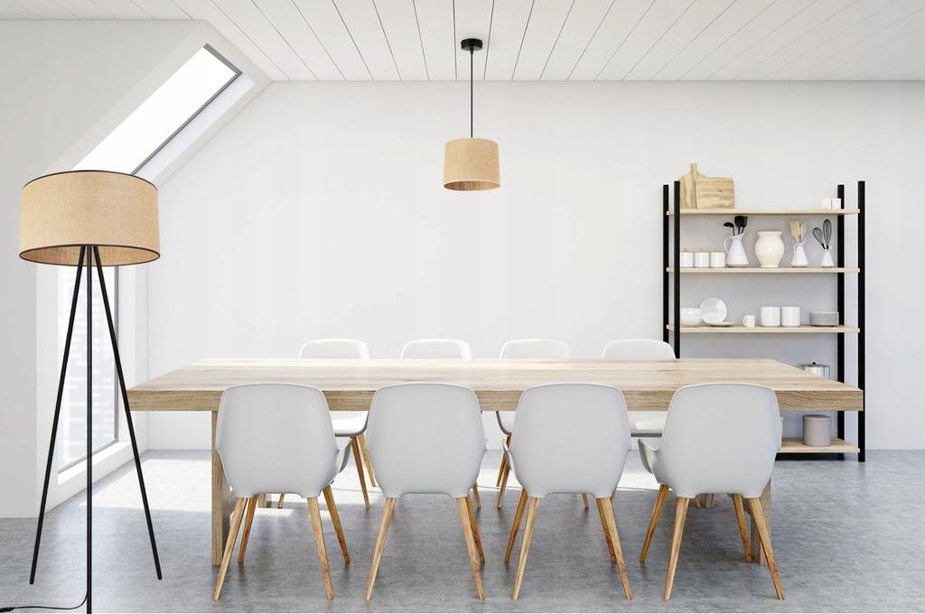 Floor Lamp Standing Tripod Metal Lampshade 45Cm