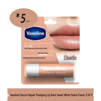 Bálsamo Labial Vaseline Classic Repair Melocotón Dulce (Paquete de 5)