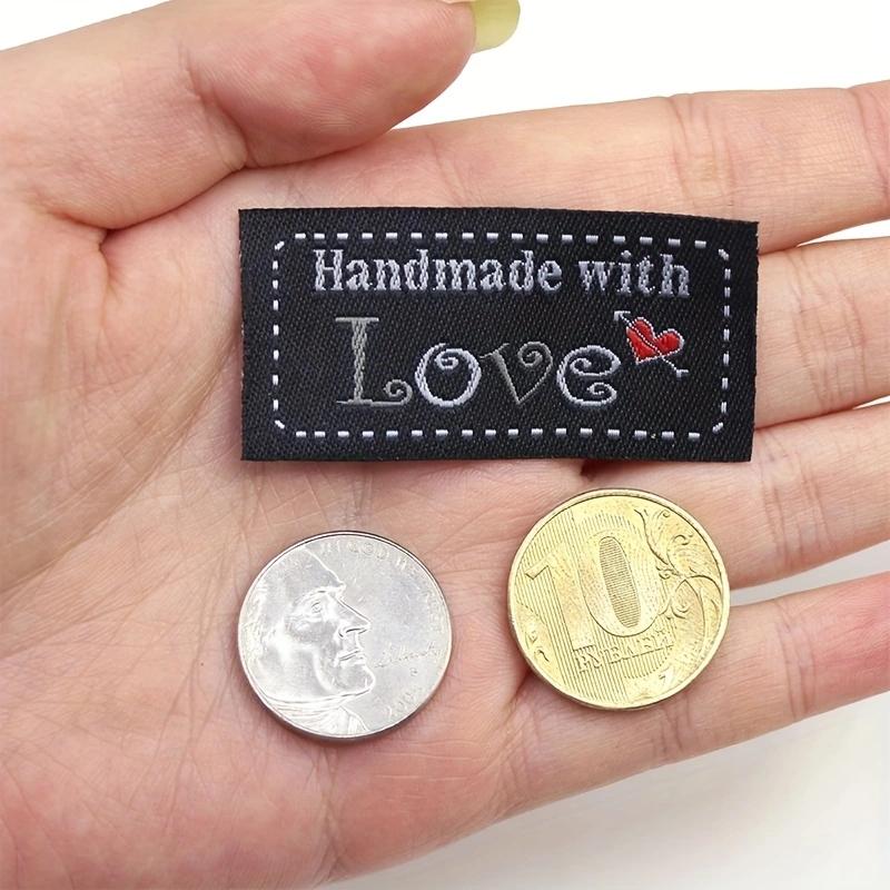 10 ks Ručně vyráběný štítek na oblečení Pletené čepice Tašky Šicí doplňky Štítky na oblečení Ručně vyrobeno s láskou Štítek