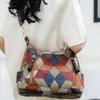Retro Single Shoulder Crossbody New Color Collision Middle-aged Large-capacity Handbag Tote Women's Bag