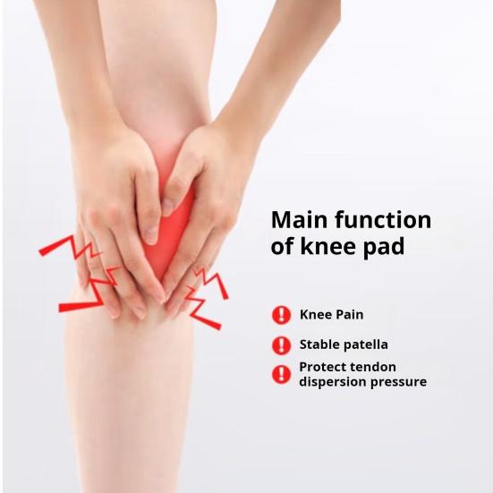 Unisex Knee Pad Ultrathin Good Breathability High Elasticity Fabric Sports Compression Knee Brace Knee Sleeve Patella Pad Bilateral Stabilizer