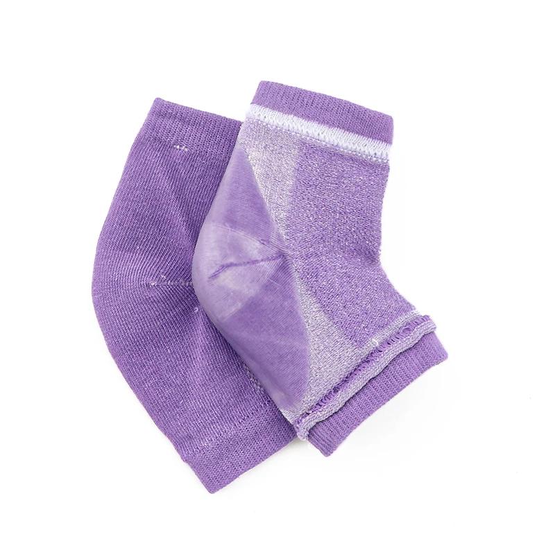 1Pair Silicone Feet Pads for Heel Moisturizing Socks Open Toe Socks Cracked Foot Toeless Heel Repair Dry Hard Cracked Feet