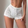 2025 Zomer Dames Effen Kleur Gebreide Strand Bikini Broek