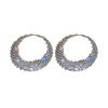 Silver Needle Diamond Moon Geometric Earrings Spice Girl Personality High Sense Earrings Exaggerated Fashion Versatile Earrings Women