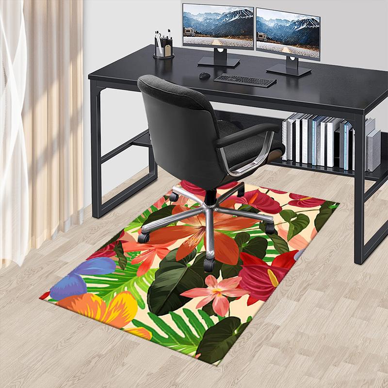 

1pc Anime Cartoon Design Office Chair Mat - Amaryllis Floral Pattern, Non-Slip Carpet for Home and Office Decor, Suitable for All Seasons.A024 60cm by 90cm