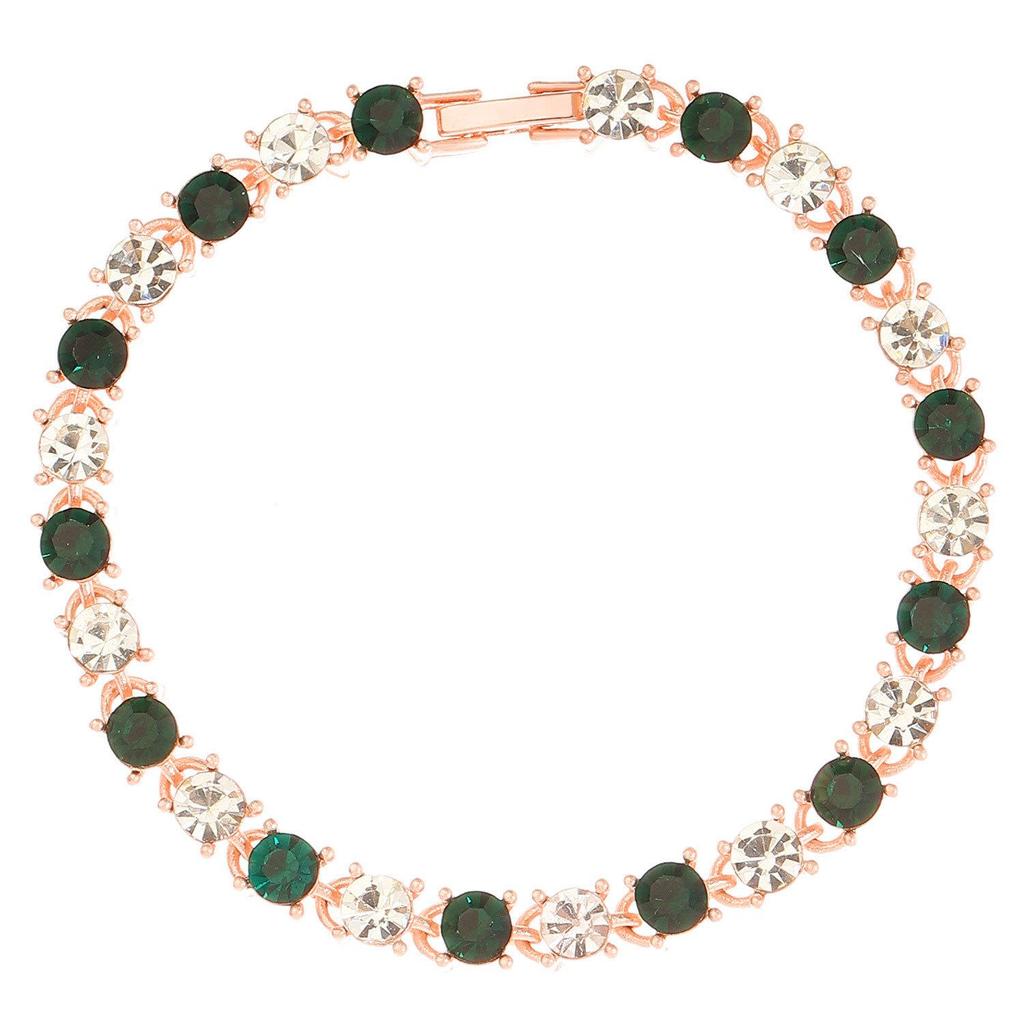 Europäisches & Amerikanisches Wassertropfen Strass Schmuckset: Modische mehrfarbige Halskette, Ohrringe und Ring für Brautanlässe.