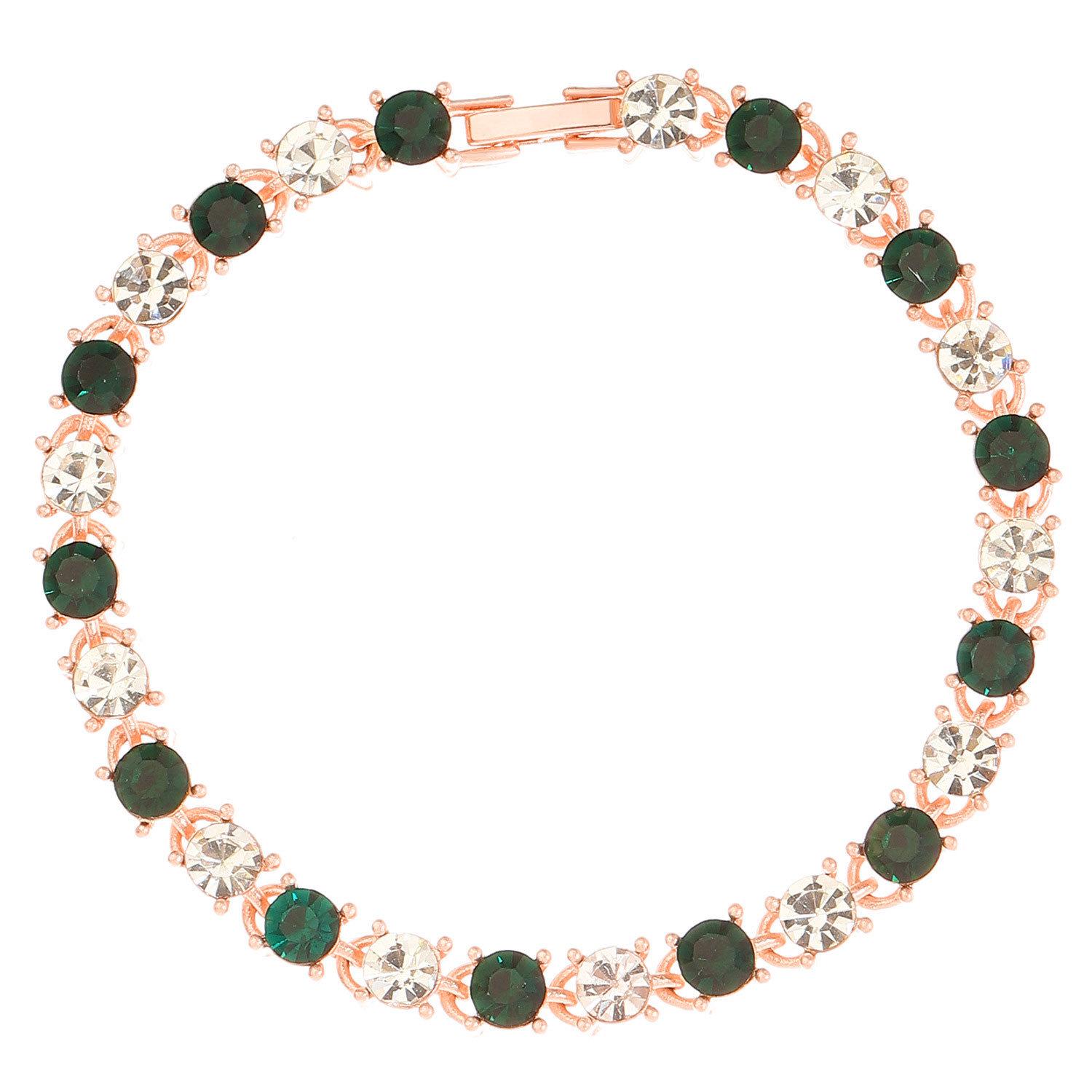 

European & American Water Drop Rhinestone Jewelry Set: Fashionable Multicolor Necklace, Earring, and Ring for Bridal Occasions.