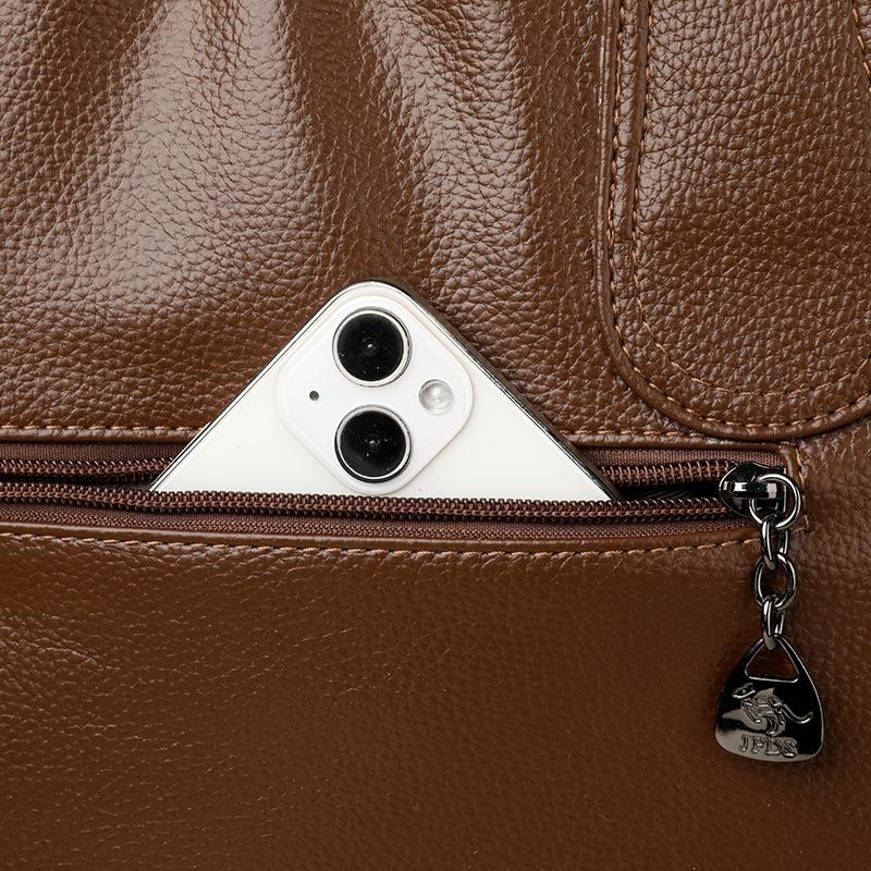 Vintage Kabelka z umelej kože pre ženy Viacvrecková Taška cez rameno Ležérna Do práce Tote Taška Ideálna na každodenné dochádzanie Nakupovanie Dámske Sviatkovné Darčeky