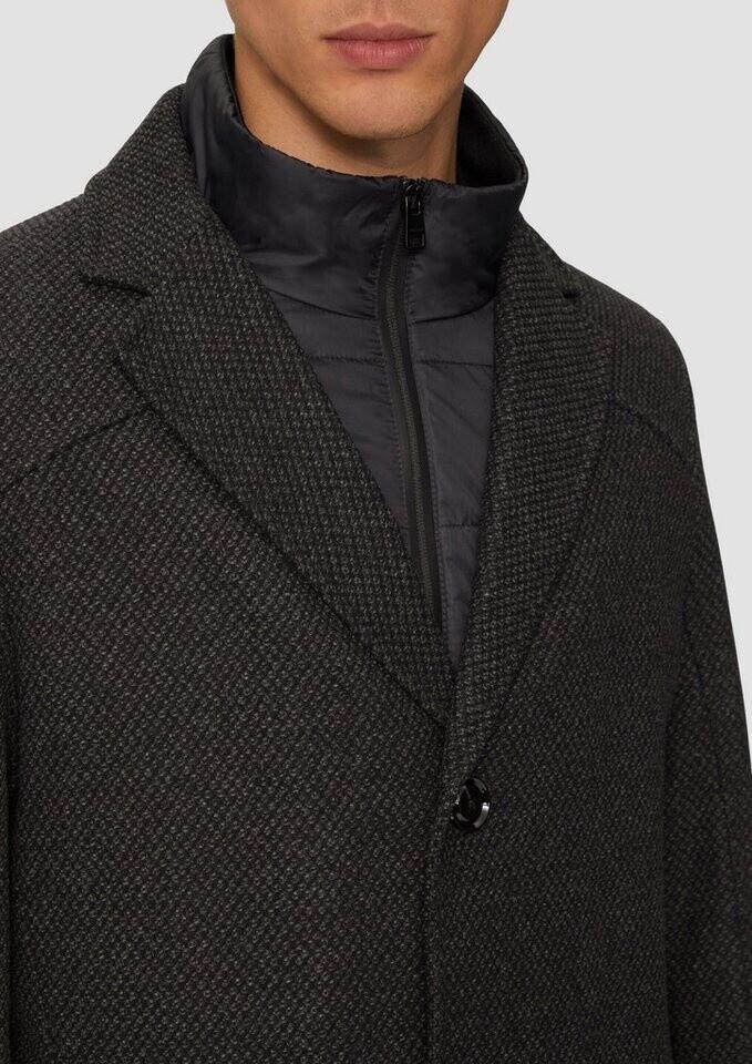 s.Oliver Coat In Wool Blend with Quilted Insert Anthracite