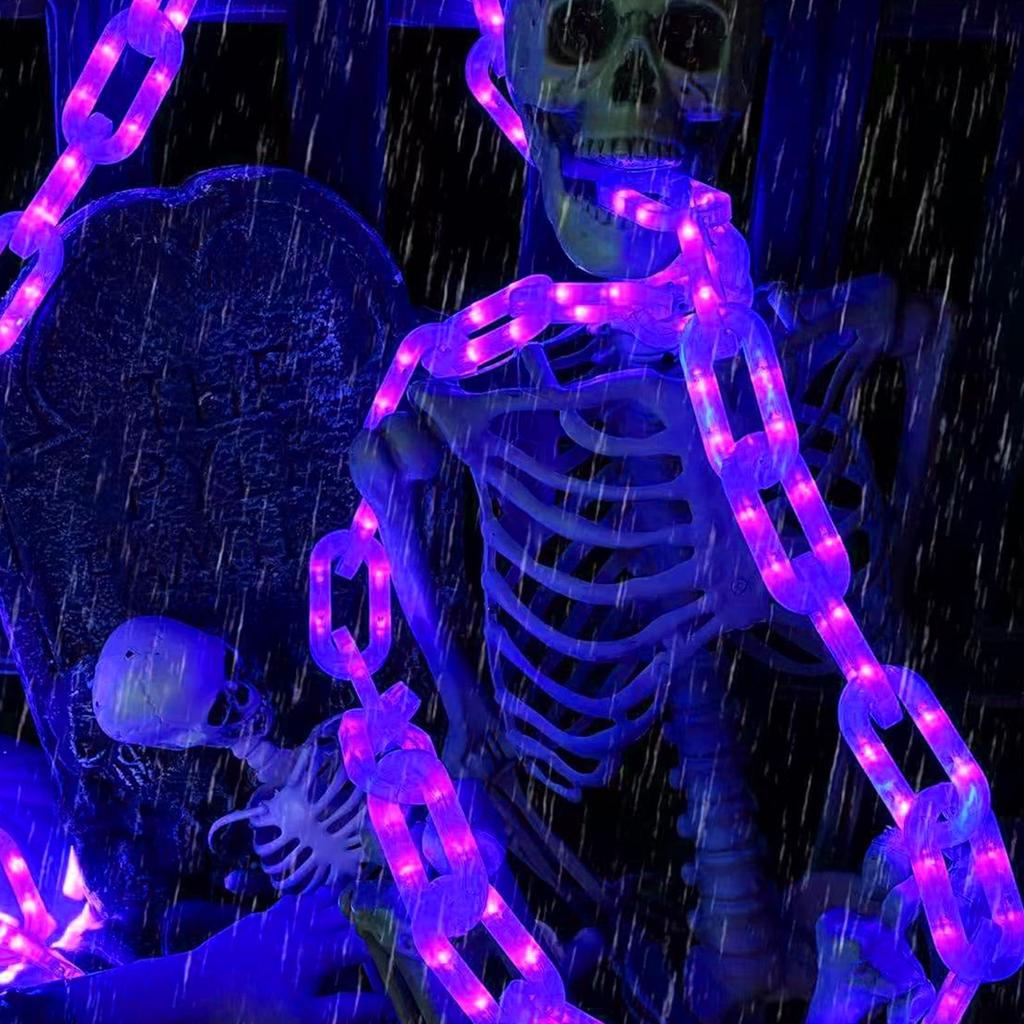 Halloween Chain String Lights 10Ft Orange Lights String Seasonal Decor For Outdoor Yard Birthday Offices Park Patio Garden Home