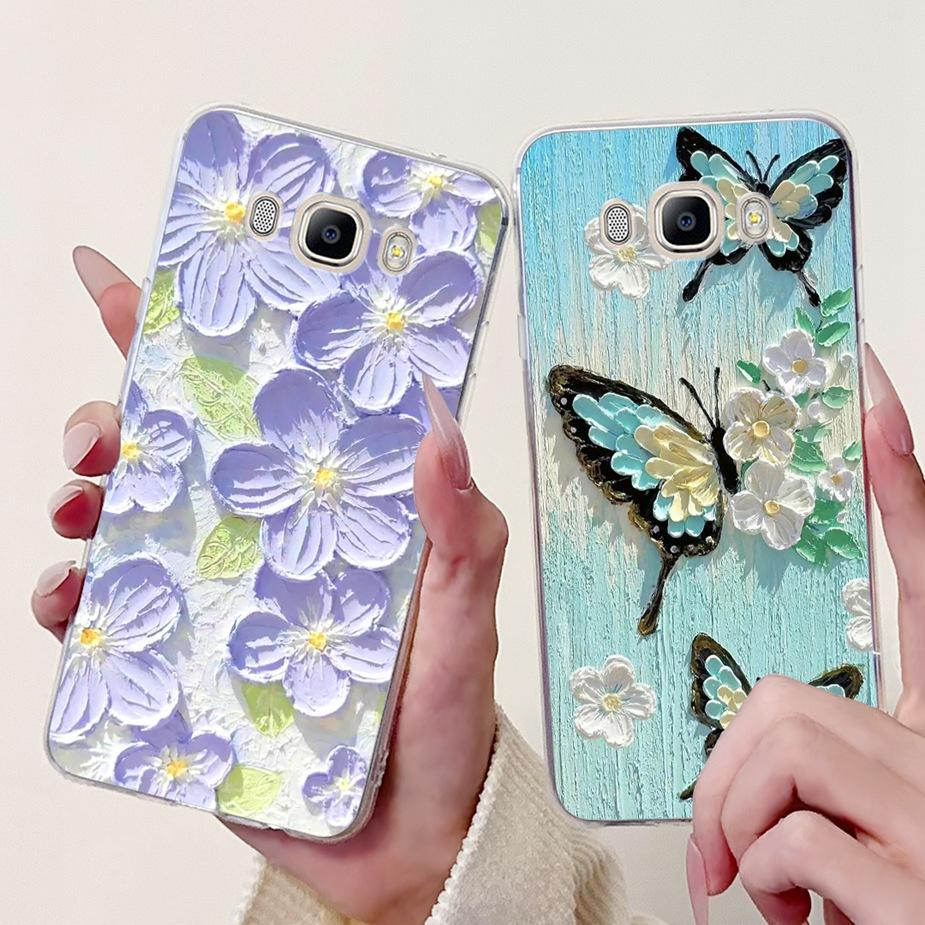 For Samsung Galaxy J5 2016 Case SM-J510F New Luxury Painted Cover Soft Silicone Phone Case For Samsung J3 J5 J7 2016 Fundas Capa