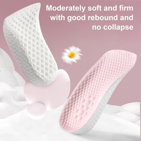 Inner Heightening Insole Anti-Odor Breathable Sweat-Absorbent Shoe Lifts Invisible Increase Height Insoles for Sneakers Canvas Shoes