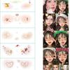 Cartoon Pattern Water Transfer Tattoo Decals Disposable Facial Stickers Lovely Removable Body Art Ornaments Waterproof Temporar