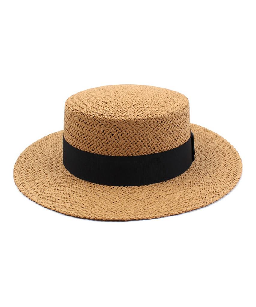 Yunibeosyeolkemiseuteuli Brown Flat Panama Hat Panama Hat
