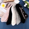 Women Transparent Thin Glass Silk Boat Socks Jacquard Short Sock Crystal Sock Ankle Socks Socks