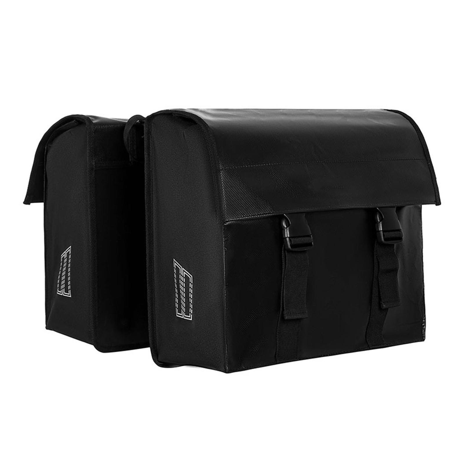 

Сумка-багажник для велосипеда 45 л большой вместимости, сбалансированный дизайн, толстая пластина, черная, для горных поездок, черная чёрный