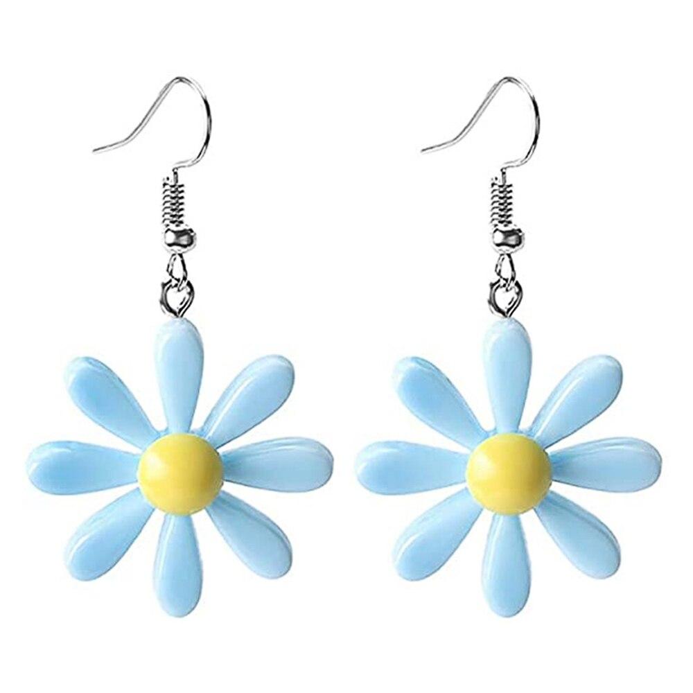 

BELLA BOX Partysu Стильные серьги-капли с синим цветком для женщин, летние цветные шикарные серьги с эмалью, танцевальная вечеринка, повседневная одежда, модные украшения