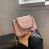 Popular retro mini small bag women's new fashion trend simple chain mini lipstick bag messenger bag