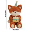 Kawaii Bear Figurine Animals Fox Stuffed Pillow Plushies Hugging Animals Toy Decorative Comfortable Touch for Living Room