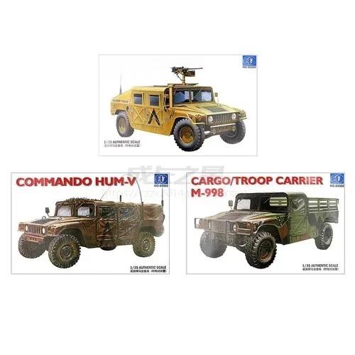 1/35 Humvee Truck Armored Carrier Assault SUV Assemble Military Chariot Model US Army Jeep Car Building Model Toy