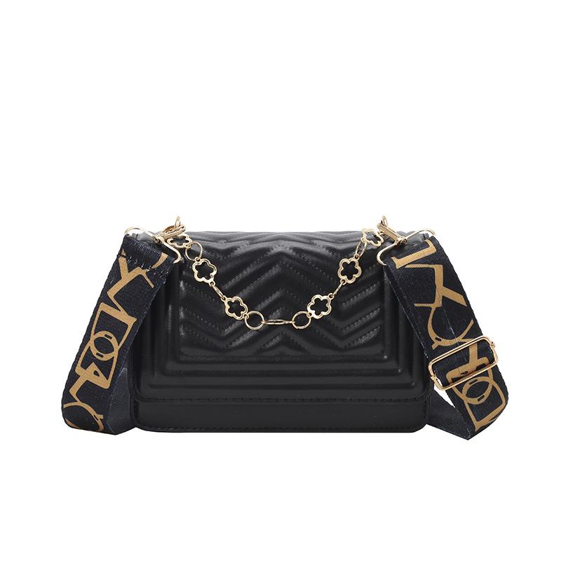 

ashion temperament simple small bag women s new fashion women s bag autumn and winter wide shoulder strap trendy shoulder messenger bag чёрный