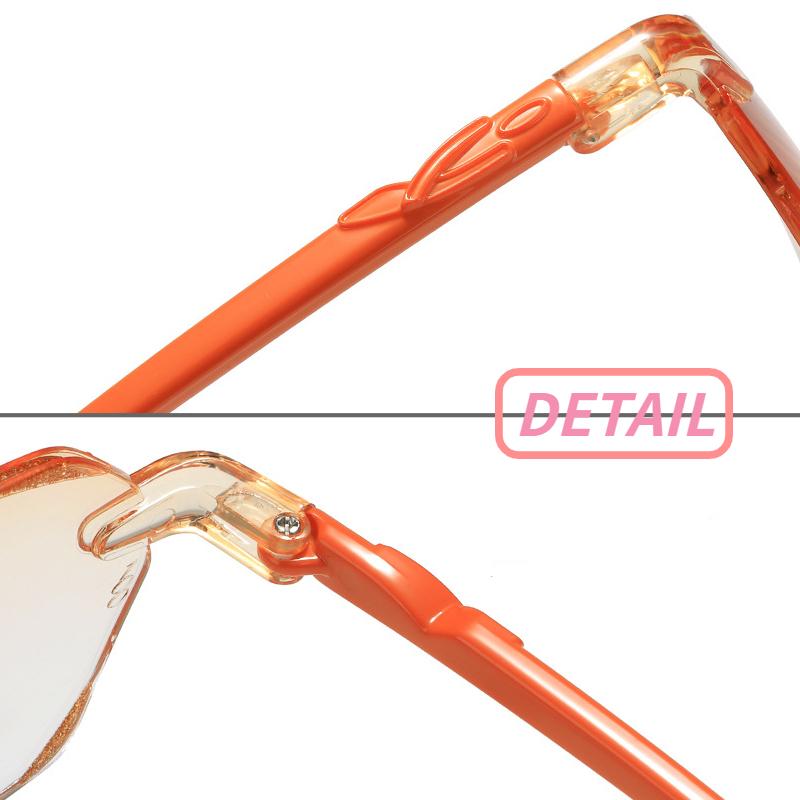 Rimless Reading Glasses Women Vintage Frameless Diamond Cut Edge Hyperopia Eyeglasses Anti Blue Light Computer Eyewear +1.0~+4.0