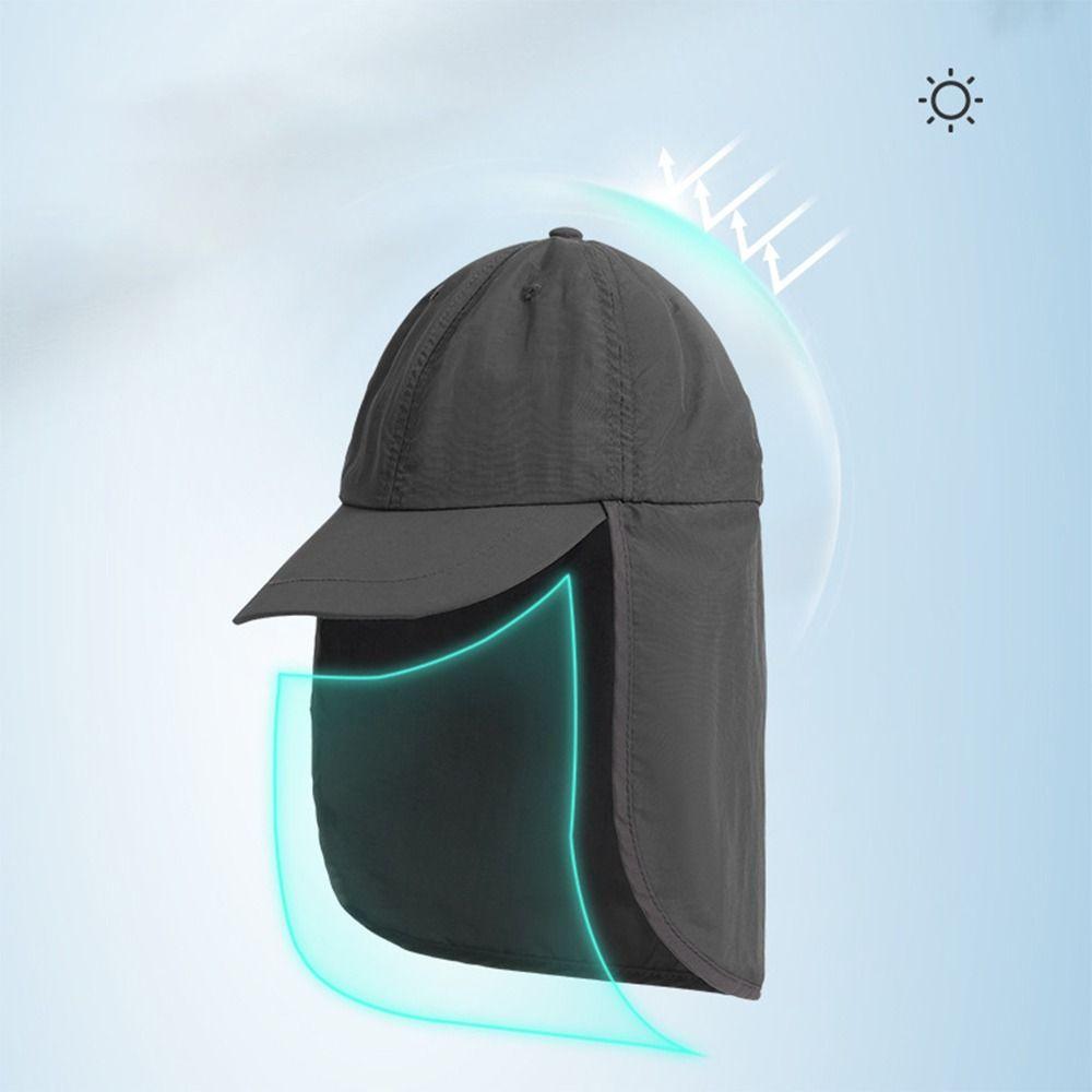 Foldable Summer Sun Cap Face Neck Protection Flap Bucket Hat Travelling Fishing Hat  Outdoor Hiking