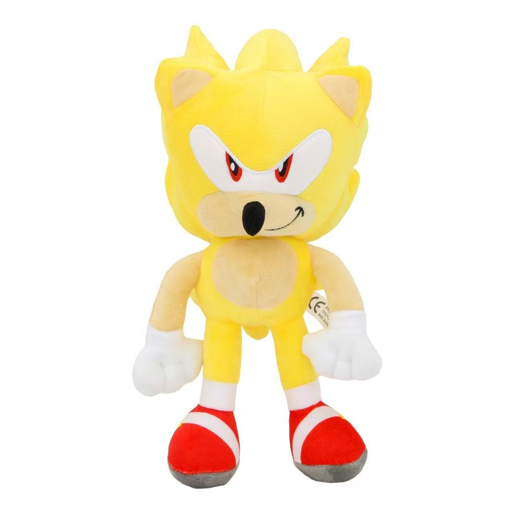 NEW 30CM Super Sonic Plush Toy The Hedgehog Amy Rose Knuckles Tails Cute Cartoon Soft Stuffed Doll Birthday Gift For Children