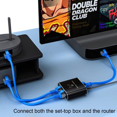 Ethernet Splitter 1000mbps High Speed 1 To 2 Devices Simultaneous Networking Stable Signal Transmission Network Splitter