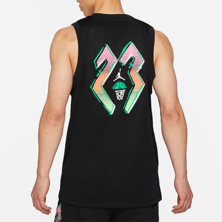 Jordan Digital Logo Print Basketball Vest Men Tops Black DQ5867-010