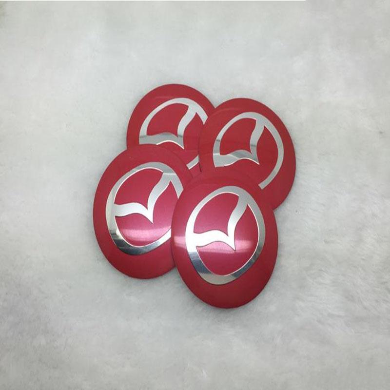 

Wheel 4pcs 565mm Center Hub Cap Decals Sticker Labeling For Mazda Styling Car красный