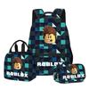 3PCS School Bag Set Backpack Pencil Case Lunch Bag for Girls Students