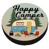 Happy Camper Dust-Proof Car Wheel Cover 210D Oxford Spare Tire Cover Tyre Accessories, Please Choose the Correct Size for Yours