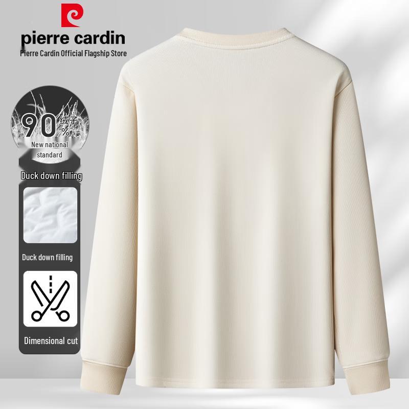 Pierre Cardin Men's 90% Down Blend Winter Knit Pullover Sweater